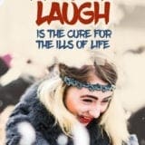 a good laugh is the cure for all ills of life graphic