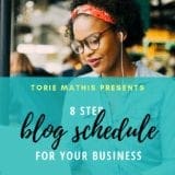 8 Step Blog Schedule