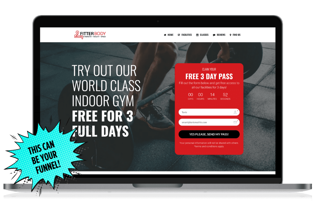 Gym Funnel Template by Torie Mathis