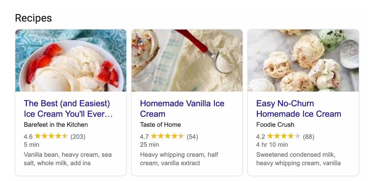 SEO For Beginners - Structured Data ice cream article