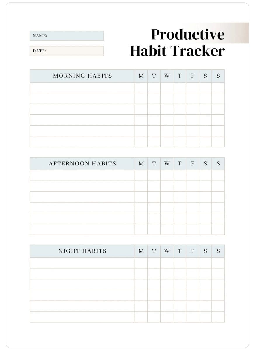lead magnet template example - tracker