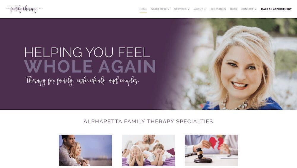 Alpharetta Family Therapy Website